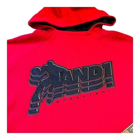 And1 Mens Red Basketball Hoodie XL New With Tags Sweatshirt Athletic Sport - Picture 2 of 8
